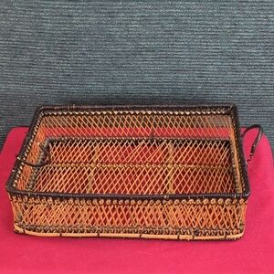 Vintage Cane & Wicker Basket